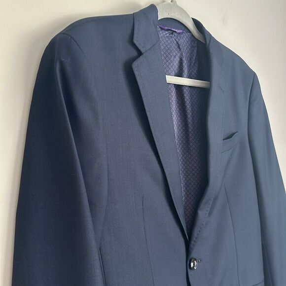 Ted Baker Endurance Blazer Men's Size 38R Navy Blue Jones CT Wool Jacket Coat - Picture 11 of 13